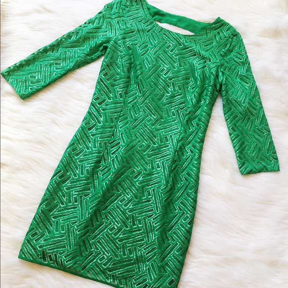 Lilly Pulitzer Dresses & Skirts - Lilly Pulitzer Green Metallic Mini Bodycon Dress